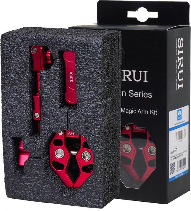 Immagine prodotto Sirui MA-GR Pinza per rifiuti con braccio magico e supporto per smartphone rosso (Morsetto per stativo)