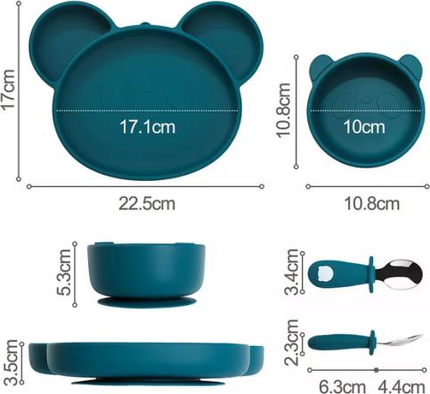 Actual product image Little bear Silicone Panda Set Beige