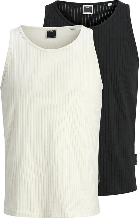 Image du produit Jack & Jones 2er-pack Einfarbig Rundhalsausschnitt Tanktop Tanktop (L)