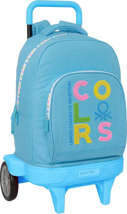 Image du produit Benetton Sac à dos scolaire à roulettes Spring Bleu ciel 33 X 45 X 22 cm