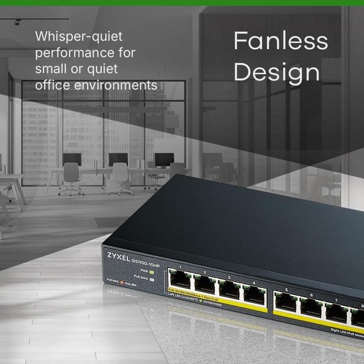 Produktbild Zyxel Switch 10x GE GS1100-10v2 PoE+ (10 Ports)