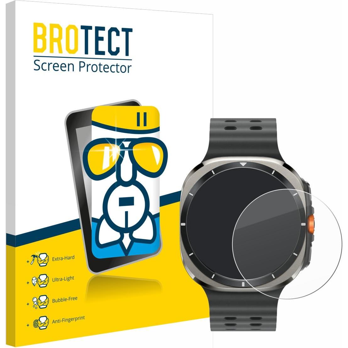 BROTECT Schutzglas Schutzfolie Glas Folie Displayschutz klar, Smartwatch Schutzfolie, Transparent
