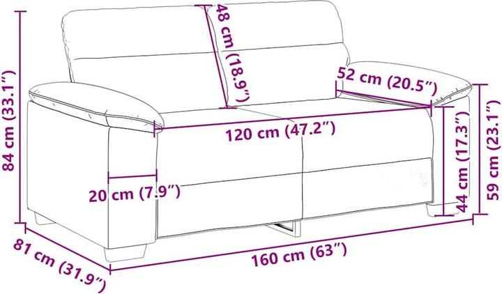 Produktbild vidaXL 2er-Sofa (2-Sitzer)