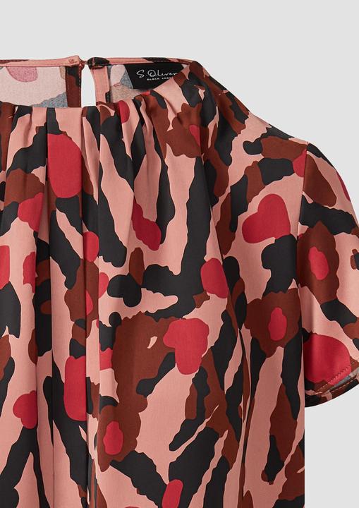 Immagine prodotto s.Oliver Bluse Kurzarm-Bluse mit Raffung und Blende (38)