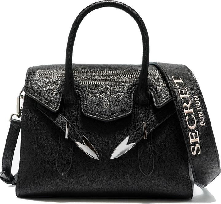 Actual product image Secret Pon Pon Damen Handtasche - Modell Illumina - 100% Polyurethan - 26.0 X 19.5 X 11.0 Cm