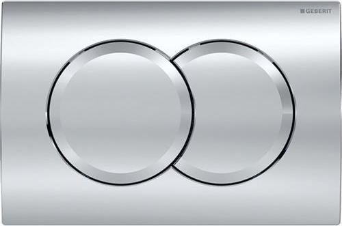 Actual product image Geberit Flush plate Delta01 Flush plate, front, glossy chrome (1