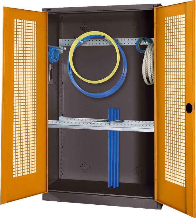 Actual product image C+P Modular sports equipment cabinet with basic equipment (HxWxD: 195x120x50 cm, with perforated hinged