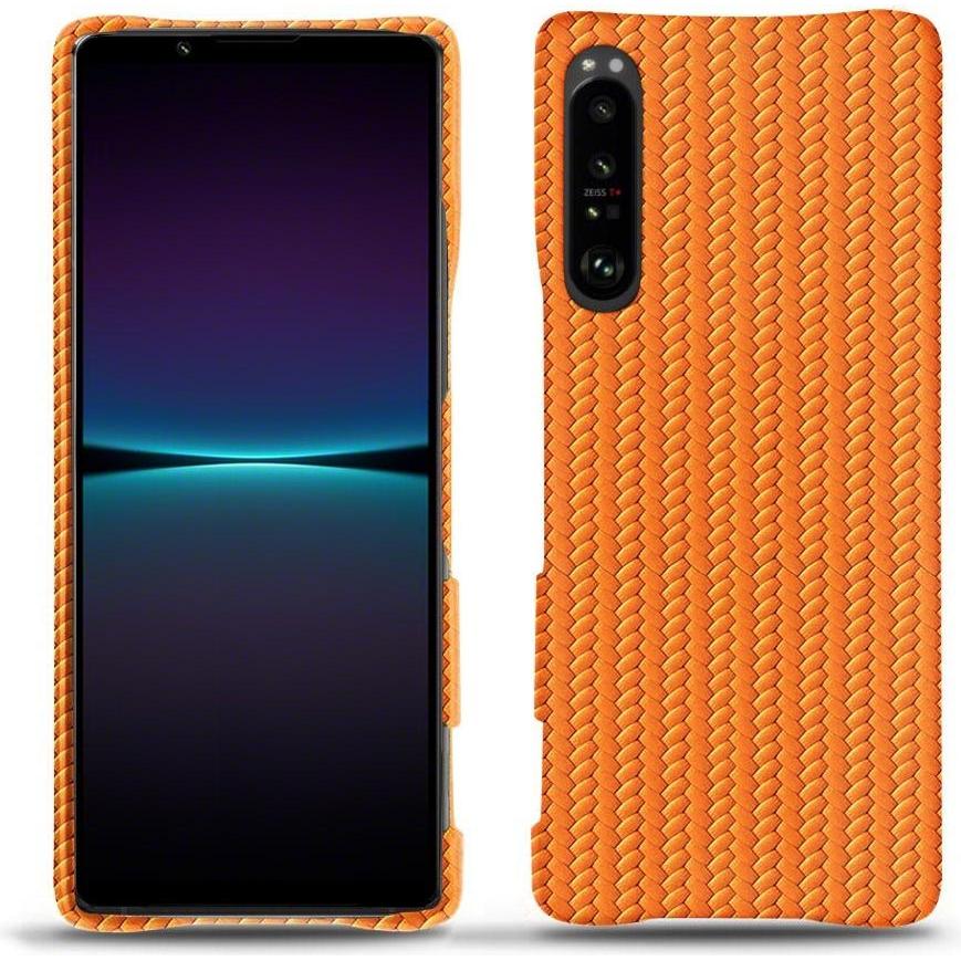 Noreve Lederschutzhülle (Sony Xperia 1 IV), Smartphone Hülle, Orange