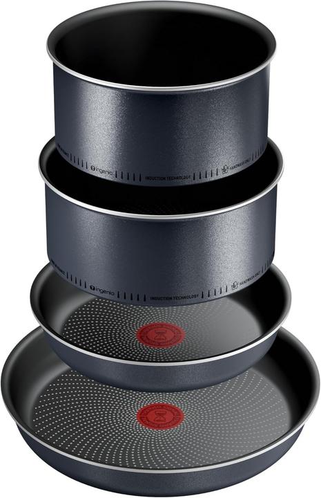 Immagine prodotto Tefal Set pentole con manico removibile, antiaderente, adatto a induzione e lavastoviglie (Casseruola con manico, Padella per friggere)