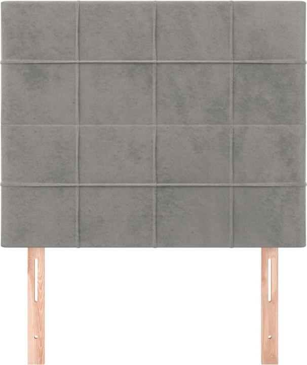 Actual product image vidaXL Kopfteile 2 Stk. Hellgrau 100x5x78/88 cm Samt,Farbe (100 x 5 x 78/88 cm)