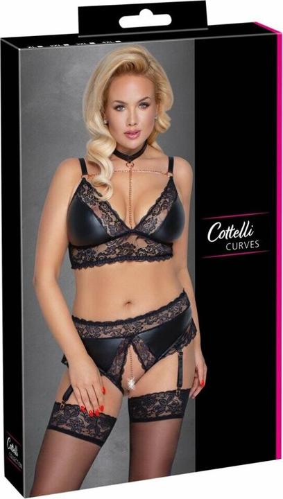 Cottelli Collection Bra and Suspender Briefs 2XL