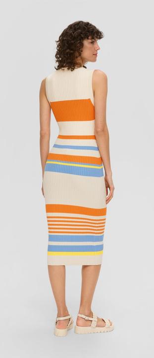 Image du produit s.Oliver Kleid Gestreiftes Maxikleid mit geschlitztem Saum (48)
