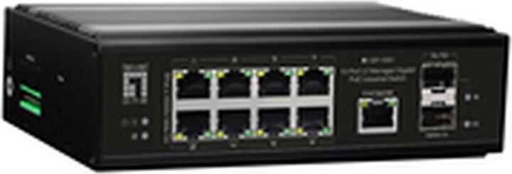 Produktbild LevelOne Switch 10 Port Gigabit PoE DIN-Rail,-40°C to 75°C (10 Ports)