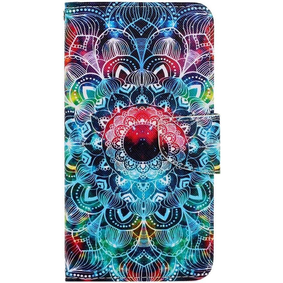 Cover-Discount Galaxy A23 - Leder Hüllen Etui Mandala (Samsung Galaxy A23), Smartphone Hülle, Mehrfarbig