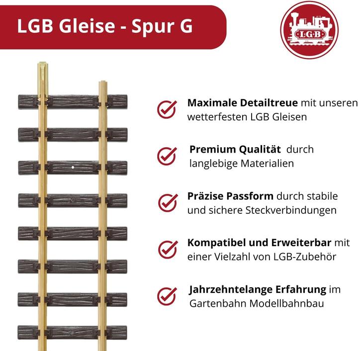 Produktbild LGB G Gleis L16040 Weiche, rechts (Spur G)