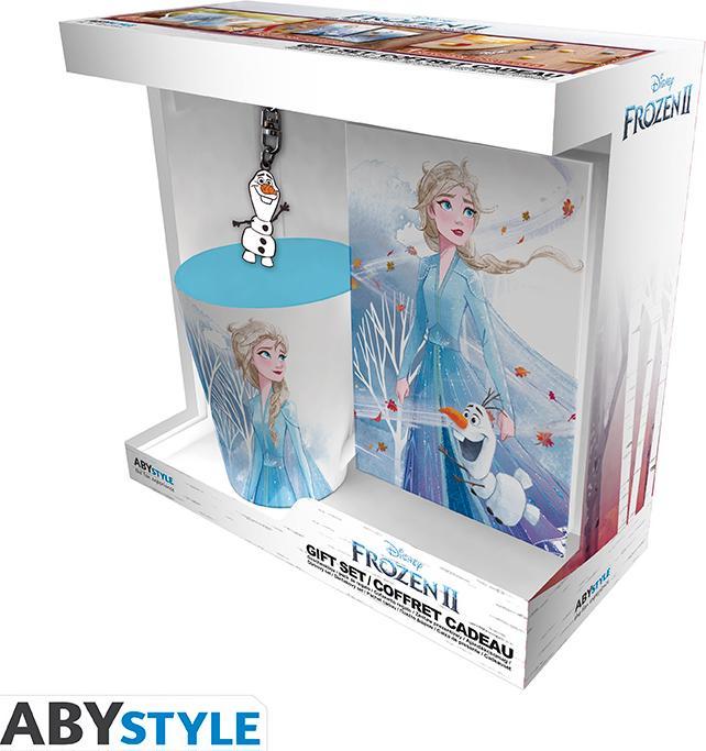 Produktbild ABYstyle Frozen - Teebecher + Notizbuch + Schlüsselbund "Elsa" (250 ml, 1 x)