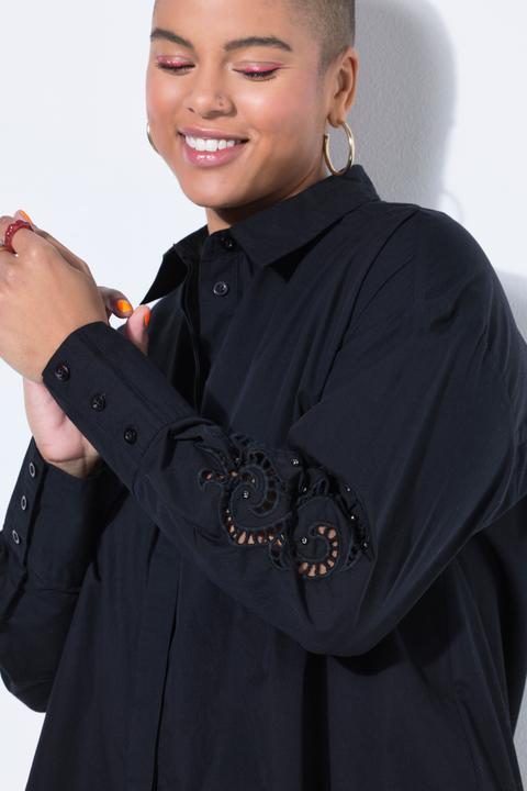 Immagine prodotto Studio Untold Camicia dal taglio oversize con ricami e rivetti sulle maniche lunghe (42, 44)