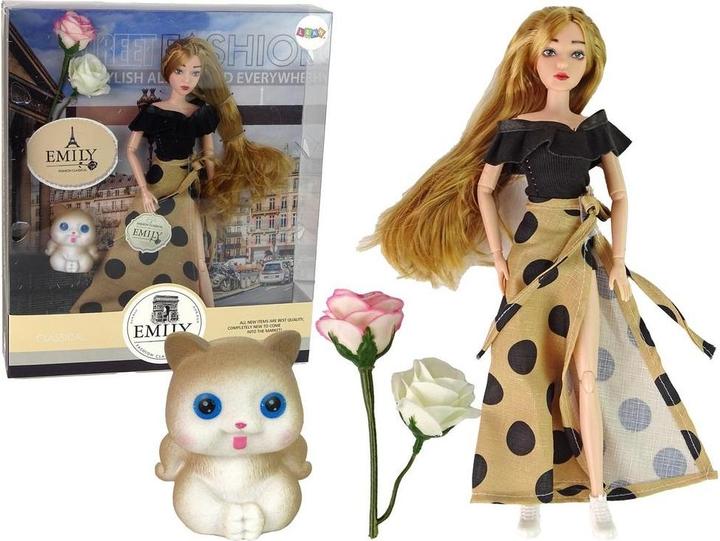 Actual product image Lean Toys Emily Doll with Rose Cat Longhair
