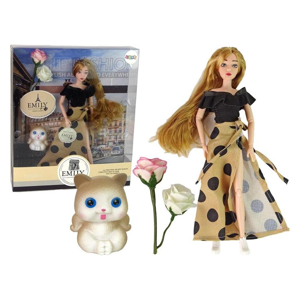 Lean Toys Emily-Puppe mit Rosenkatzen-Langhaar (37177168)