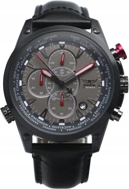 Immagine prodotto Aviator AVW1369G185S - Uomini - Orologeria - 45 mm - Zwart (45 mm)