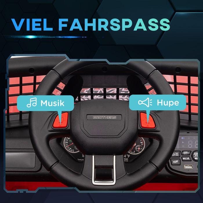 Actual product image Swisshandel24 Elektro Kinderauto, Geländewagen mit 2,4G Fernbedienung, 3-5 km/h für 3-6 Jahre, rot (12 V)