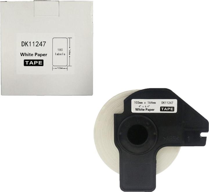 Hermex Rouleau d'étiquettes alternatif pour Brother DK-11247 Étiquettes d'expédition (10.30 cm)