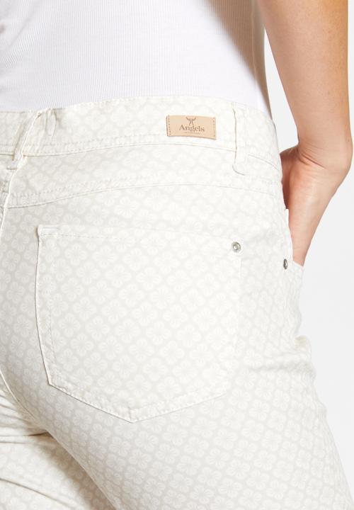Actual product image Angels Modern Graphic Print Ornella Pant Slim Fit Sand (32)
