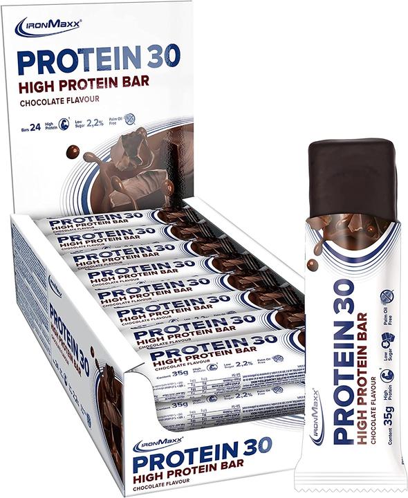 Actual product image IronMaxx Protein 30 Bar (24 x 30G) (Chocolate, 24 pcs., 840 g)