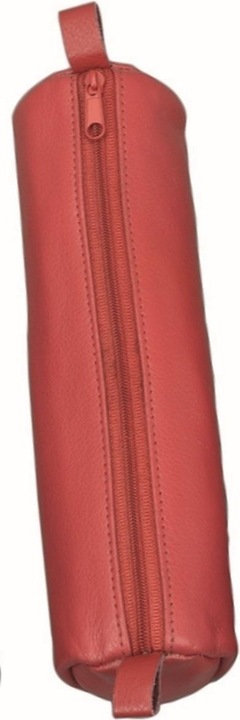 Actual product image Alassio ® Pencil roll 6x21 cm (ØxL) zip leather red
