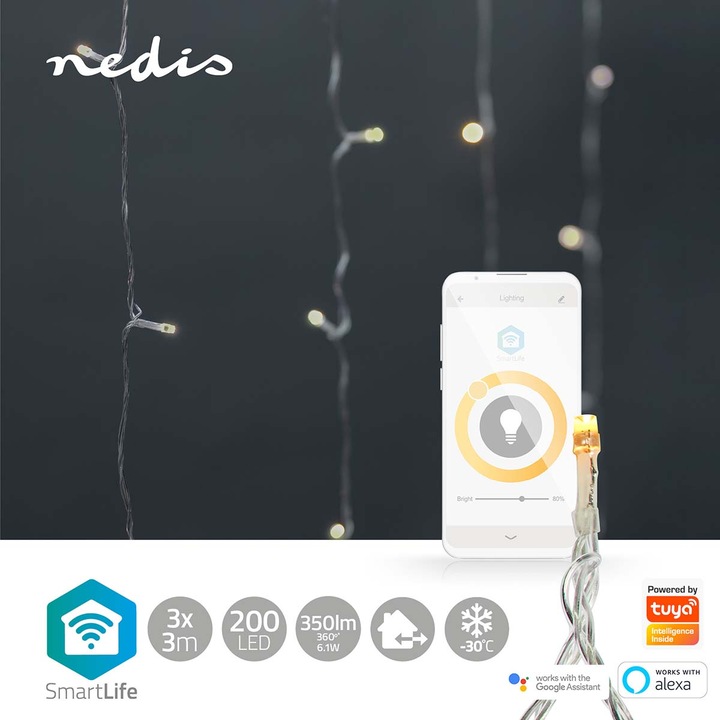 Image du produit Nedis SmartLife LED décorative Wi-Fi Android™ / IOS (0.20 m)