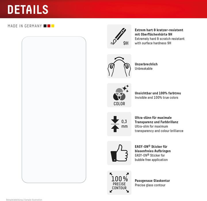 Actual product image Displex Smart Glass, Displayschutzfolie (1 Piece, Xiaomi Redmi 14C)