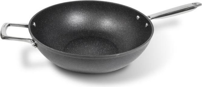 Moneta Armonia Wok Sauté Pan, Non-Stick and Anti-Scratch Coating, Suitable for All Stovetops, Dishwasher Sa (32 cm, Wok, Aluminium)