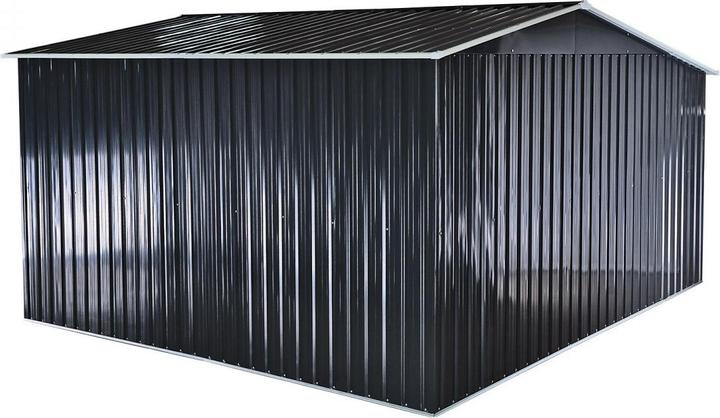 Produktbild Dema Gerätehaus mit Holzunterstand Metall 328x314x159/188cm