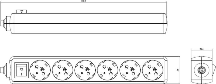 Produktbild Bachmann Verlängerungsschnur (6x, CEE 7/3, 1.50 m)