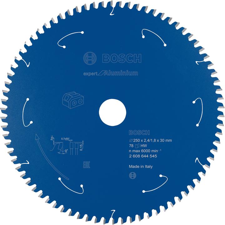 Productafbeelding Bosch Professional Zubehör Cirkelzaagblad Expert voor Aluminium voor accuzagen,250 x 2,4/1,8 x 30, 78 tanden