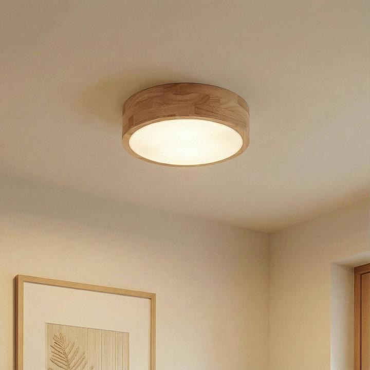 Produktbild Lindby Tanju Deckenleuchte, Eichenholz, Ø 30 cm (E27)