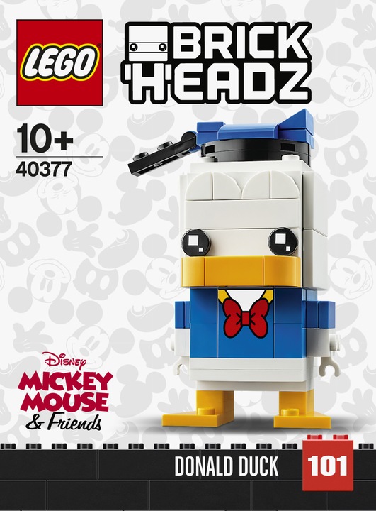 Actual product image LEGO BrickHeadz - Donald Duck (40377, LEGO Rare Sets, LEGO Brickheadz)