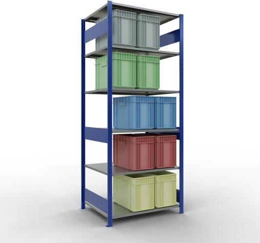 Immagine prodotto Schulte Lagertechnik Sistema di scaffalature di base senza viti MULTIplus150 con ripiani di lunghezza