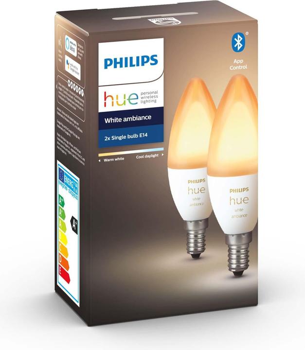 Image du produit Philips Hue White Ambiance BT (E14, 5.20 W, 470 lm, 2 x, G)
