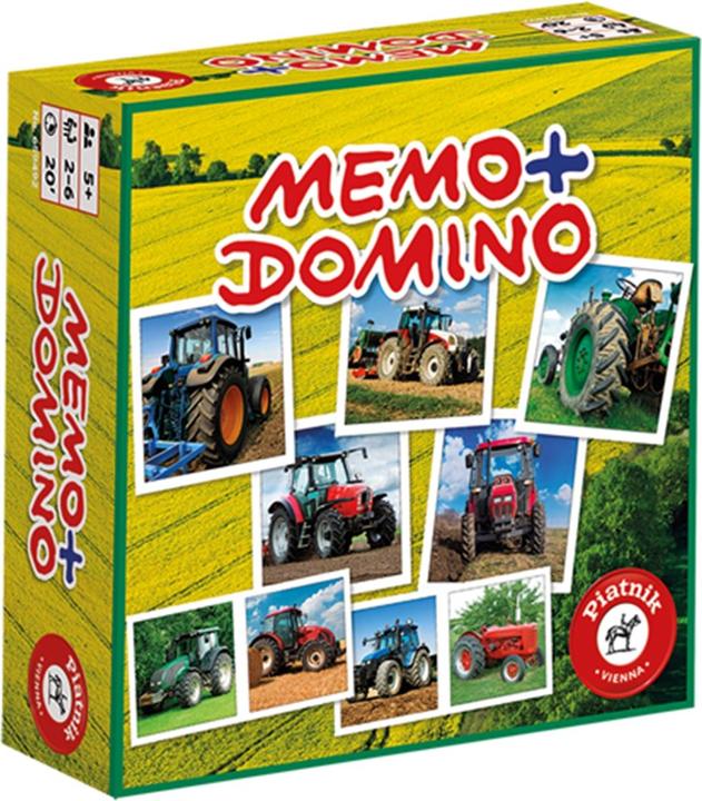 Produktbild Piatnik Memo & Domino Traktoren (Deutsch, Englisch, Französisch, Italienisch, 2 - 6 Spieler)
