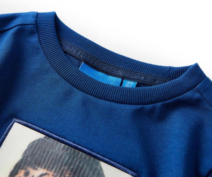 Immagine prodotto vidaXL Camicia da bambino a maniche lunghe blu scuro 92,Materiale: 100 (92)