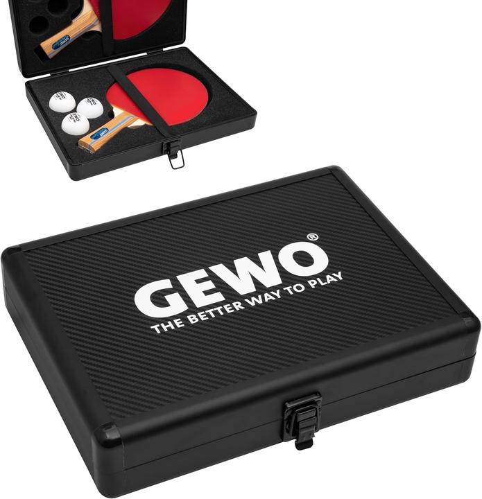 Immagine prodotto Gewo Alukoffer für Doppel Tischtennisschläger und Bälle