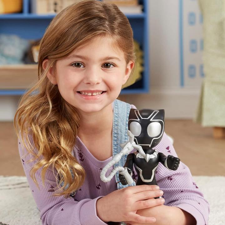 Actual product image Hasbro Spidey and His Amazing Friends super-sized Black Panther action figure, superhero toy f