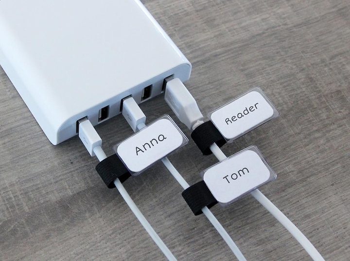 Produktbild Label-the-cable kleine Klettbinder mit Etikette (Klettkabelbinder, 90 mm, 10 Stk.)