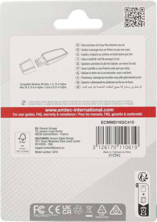 Produktbild Emtec C410 Color Mix (16 GB, USB-A)