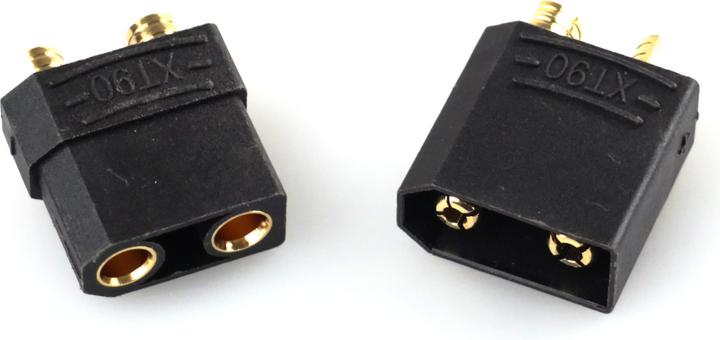 Actual product image Amewi XT90 plug and socket black 1 pair