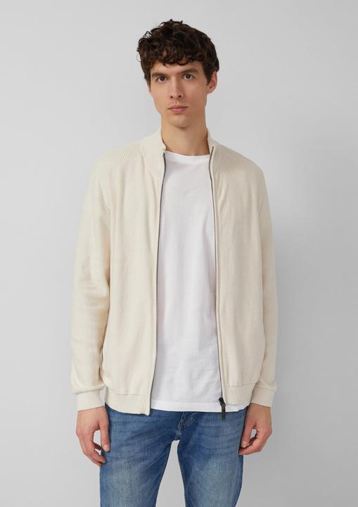 Produktbild s.Oliver Strickjacke Strickjacke im Mustermix mit Troyer-Kragen (S)