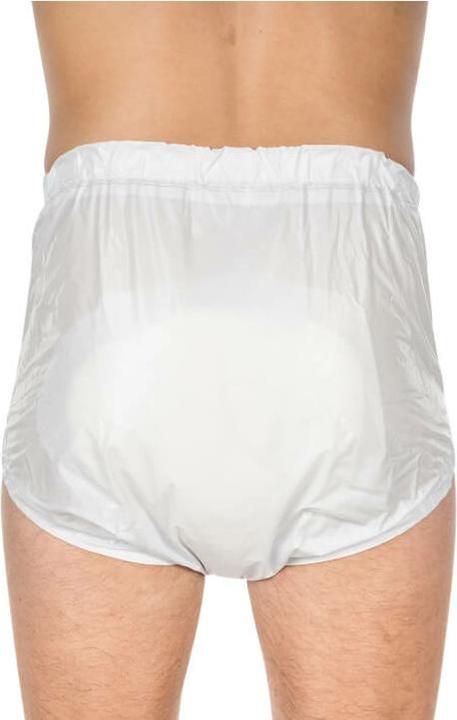 Actual product image Suprima PVC briefs buttonable for ladies & gents white (1 x, M)