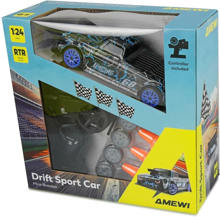 Produktbild Amewi Drift Sport Car Mini-Breaker 4WD 1:24 RTR blau (RTR Ready-to-Run)