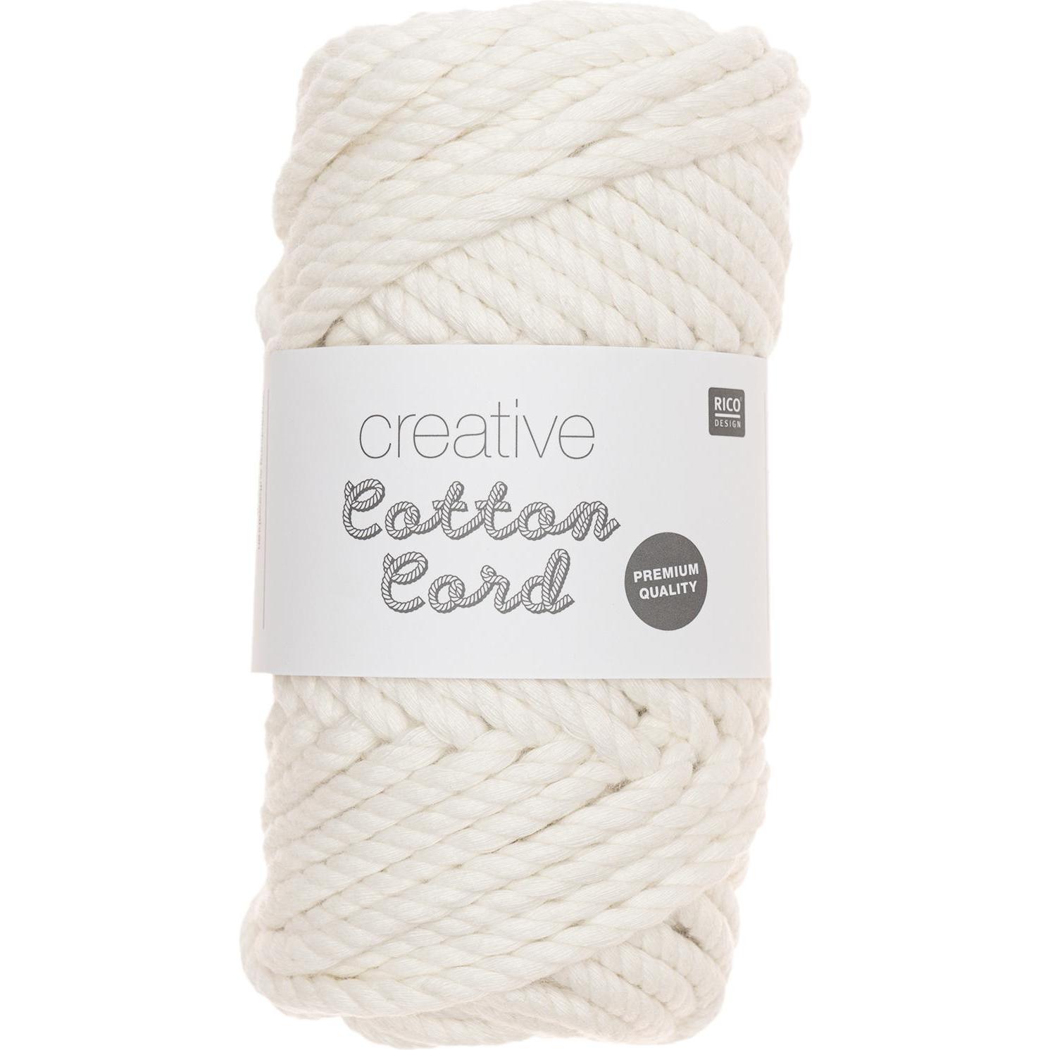 Rico Design Rico Creative Cotton Cord, 25 m, Garn + Wolle, Beige